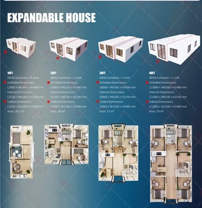 <span class=keywords><strong>Casa</strong></span> Container Prefabbricata BDMS 20Ft Moderna Espandibile e Mobile con 2 Camere da Letto, Villa Prefabbricata con Possibilità di Tetto - Product Image 4