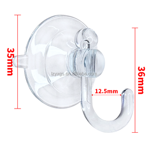 Tùy chỉnh trong suốt hút cốc nhựa móc với đường kính 30-60mm cho hộ gia đình phòng tắm và nhà bếp móc - Product Image 2