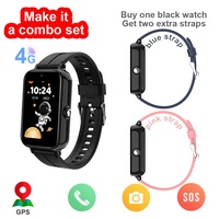 Reloj Inteligente con Certificación CE, con Tarjeta SIM, Resistente al Agua, GPS, Compra un Reloj Negro y Obtén Dos Correas Gratis, Reloj Delgado