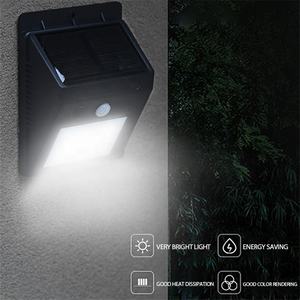 Уличный водонепроницаемый светодиодный светильник на солнечных батареях IP65 с 20 светодиодами, датчиком движения PIR и резервным аккумулятором для садового и уличного освещения - Product Image 6