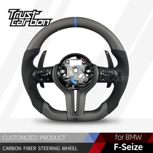 Volante Personalizado de Fibra de Carbono Mate con Empuñadura de Gamuza para BMW X3 X5 F10 F30 F87 F82 F80 F11 F15 <span class=keywords><strong>M2</strong></span> M3 M4 M5 <span class=keywords><strong>240i</strong></span> 440i 540i - Product Image 2