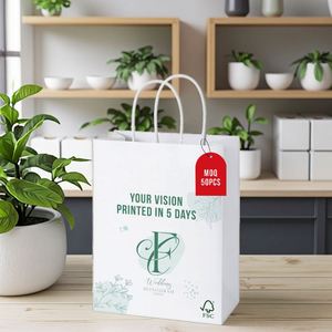 Bolsa de Compras con Impresión a Color y su Propio Logotipo, Bolsas y Cajas de Regalo de Cartón Reciclado Personalizadas de Lujo con Asa - Product Image 4