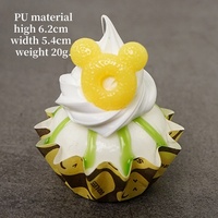 En stock, vente en gros : Faux gâteau aux fruits en cuir, modèle de dessert en papier style Art Déco, accessoires de photographie, modèle de mini crème glacée de simulation
