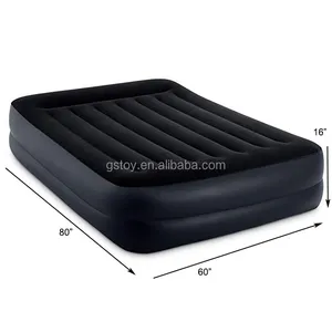 portable folding inflatable air mattress bed with built in pump