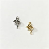Breloques Serpent en Laiton, Plaqué Or/Rhodium, Micro-Pavé Zircon, Pendentifs Animaux pour la Fabrication de Bijoux et la Création d'Accessoires Spéciaux