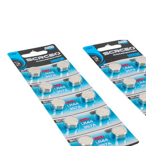 10 pilas alcalinas de botón AG13 LR44 A76 de 1.55V para relojes, juguetes y mandos a distancia - Product Image 1