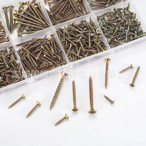 Chipboard Screw Assortment 422pcs Metric Phillips Countersunk Head Carbon Steel Wood Fasteners Set - Product Image 2