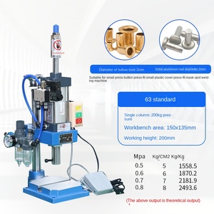 Mini punzonadora neumática de escritorio único/máquina de prensa punzonadora 500kg Mini punzonadora de prensa de escritorio - Product Image 6