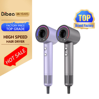 Sèche-cheveux professionnel Dibea T30 pour salon, moteur AC >110 000 tr/min, certifié CE, 1600W, soin ionique négatif, concentrateur multi-styles