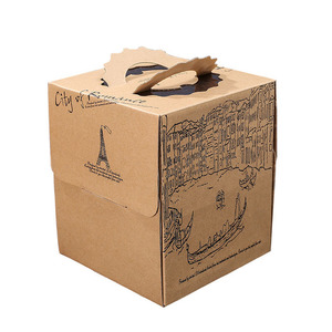 Phong Cách Giao Ngay Tháp Eiffel Sinh Nhật 4 6 8 10 12 Inch Cứng Có Thể Tái Chế Cũng Cho Bánh Nướng Bánh Ngọt Bánh Quy Hộp Bánh Có Cửa Sổ - Product Image 6