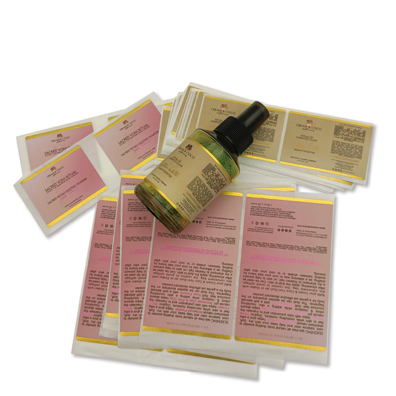 Custom Shiny Gold Foil Label for