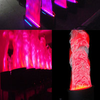Fengya LF03 Toile de soie Flamme de feu Lumière LED DJ Scène Disco Vacances Toile de fond Double souffleur 2m RGB Électrique 60W Effet de flamme artificielle