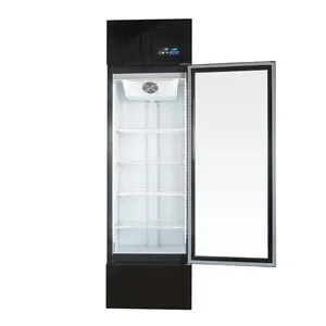 400L Fan Cooling Commercial Freezer Vertical Glass Door Pepsi Fridge Display