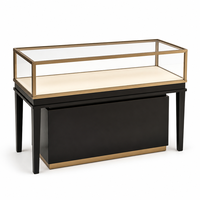 Vitrine sur pied personnalisée pour bijoux avec présentoir en verre pour marques, détaillants et intérieurs commerciaux