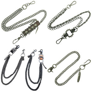 Portefeuille vintage personnalisé DEHO, chaîne en jean, logo en métal, alliage de zinc, pantalon lourd, design 3D, ceinture de pantalon hip-hop, poche pour jean - Product Image 3