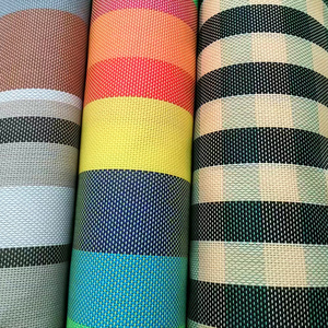 Tissu en <span class=keywords><strong>maille</strong></span> Teslin à rayures et carreaux STARUNK, résistant à l'usure, durable, en <span class=keywords><strong>maille</strong></span> jacquard enduite de PVC pour chaises d'extérieur, hamac, auvent - Product Image 1