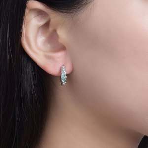 ต่างหูพลอยสี่เหลี่ยมสีเงิน925สำหรับผู้หญิงขายดีเครื่องประดับหินประจำเดือนเกิด - Product Image 6