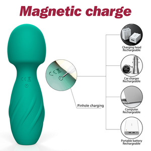 Teal Silicone Vaginal <b>Vibrator</b> USB <b>Rechargeable</b> Magnetic Charging Adult Stimulation Toy - Product Image 1