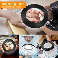 USB 3-color Magnifying Glass Desk Lamp 5X Magnifier Welding Tool for Soldering Repair Work Office LED Light