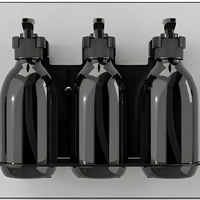 Distributeur de savon en acier inoxydable 304, support noir pour bouteille de savon liquide, support pour désinfectant pour les mains, distributeur de savon et de shampoing pour hôtel