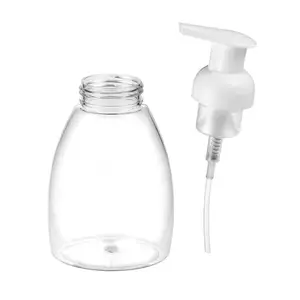 Frasco de bomba líquida transparente, garrafa plástica durável para bomba de mousses, dispensador de sabão líquido, 250ml, 300ml