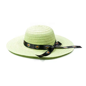 Vente Chaude en Gros Visière Personnalisée Tendance en Herbe Naturelle à Large Bord Enroulable pour la Plage, Protection Solaire pour Enfants et Adultes - Product Image 2