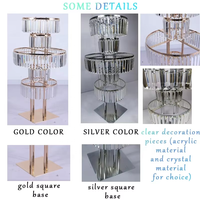 5 couches centres de Table ornements acrylique pendentif fleur support scène fête salle Floral support fleur support support mariage