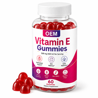 Gommes à la vitamine E pour le bien-être, la beauté et la nutrition, faciles à mâcher, supplément de pectine, soutien antioxydant régulier, marque privée OEM