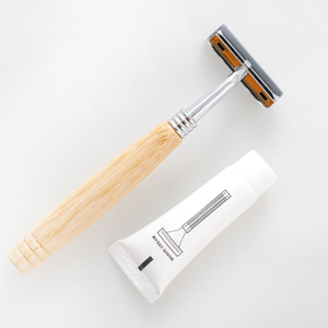 Wholesale Disposable <strong>Straight</strong> <strong>Razor</strong> Metal Manual Shaver Twin Blade Natural Bamboo Handle Face Shaving <strong>Razor</strong> <strong>Kit</strong> Men Customized - Product Image 4