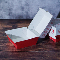 Boîte à hamburger jetable avec doublure intérieure résistante à la graisse pour la vente à emporter, emballage de marque privée