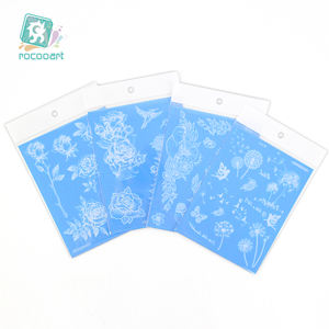 Tatuaggi Temporanei Ispirati all'Henné di Rocooart, <span class=keywords><strong>Disegni</strong></span> di Fiori, Uccelli, Foglie, Luna e Stelle con Pizzo Bianco - Product Image 5