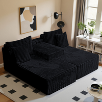 Canapé d'angle trois places en tissu compressé rembourré, garnissage en éponge pure, emballé en carton – Idéal pour l'école, vente en gros directe usine