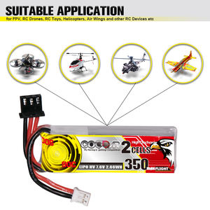 CODDAR-batería LiPo 2S, 350MAH, 7,6 V, 90C, PH2.0, FPV, polímero de litio, HV, LiHV - Product Image 2