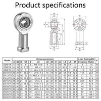 Stainless Steel High Precision Chrome Plated M16 Thread Right Left Hand Rod End Ball Joint Bearing