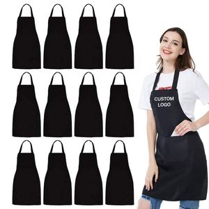 Delantales Impermeables de Poliéster para Niños, Mujeres y Hombres, Delantal de Cocina para Chef, Delantal con Logotipo Personalizado para Salón de Belleza, Peluquería, Barbería - Product Image 1