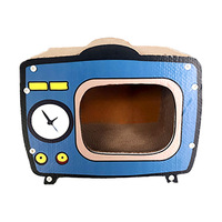 Griffoir pour chat en carton ondulé en forme de téléviseur, vente en gros OEM, fournitures pour animaux de compagnie