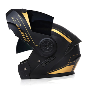 Casco de Motocicleta de Alta Calidad con Sistema de Frenos Antibloqueo, Diseño de Puntos, Doble Lente, <span class=keywords><strong>Dos</strong></span> Formas en Uno - Product Image 1