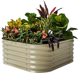 Disesuaikan logam besi tahan karat galvanis ditinggikan tempat tidur taman OEM ODM fitur harga pabrik Pot berkebun luar ruangan penggunaan rumah - Product Image 1