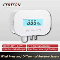 Transmetteur d’alarme LCD pour pression négative et différentielle dans conduit de four capteur de micro pression