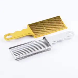 Wholesale gold Fade Comb Waved Barber Hair Cutting comb barbershop hair style tools clipper flat comb