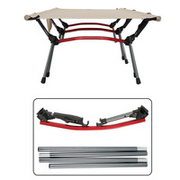 Lit de camping pliable en aluminium portable avec tissu Oxford 1000D ultraléger pour la randonnée et l'utilisation en chambre, design moderne