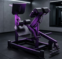Machine commerciale d'hyperextension et d'extension dorsale à charge libre, construction en acier, caractéristiques de sécurité réglables pour la musculation