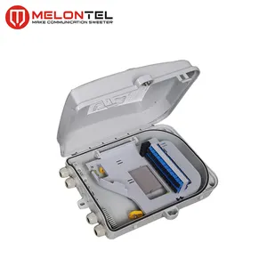 MT-1405 outdoor waterproof 2 in 2 out ABS plastic 24 core 16 core splitter small FTTH access fiber optic terminal box