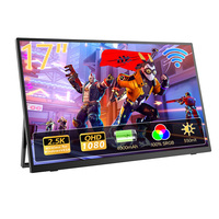 Monitor Inalámbrico LED Eimio de 17 Pulgadas con Contraste de 1000:1, Tipo C, con Batería Integrada para Reproducción de Películas, Extensor de Pantalla para Portátil, Uso OEM
