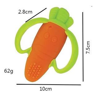 Jouets de dentition pour bébés <span class=keywords><strong>en</strong></span> <span class=keywords><strong>silicone</strong></span> texturé personnalisé soulagement facile carotte maïs Orange jeu sensoriel grignotages <span class=keywords><strong>en</strong></span> forme de sucette de qualité alimentaire - Product Image 6