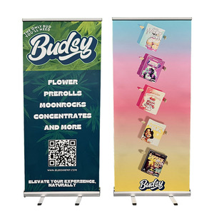 Support de bannière enroulable Gegebu en alliage d'aluminium, pliable, pour les magasins de détail et les expositions - Product Image 1