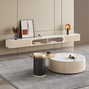 Armario de TV flotante, soporte de televisión de madera montado en la pared, <span class=keywords><strong>muebles</strong></span> de sala de estar <span class=keywords><strong>para</strong></span> Hotel y Casa, 2023 - Product Image 3