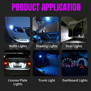 X-7SEVEN T10 LED Ampoules Super Lumineux W5W WY5W 3014 SMD 400Lm Canbus Feux De Stationnement Auto Dôme Lampe Blanc Rouge Ambre Glace Bleu - Product Image 6