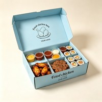 Boîte alimentaire personnalisée pour plats à emporter avec compartiment pour sauce, idéale pour poulet frit, burgers, frites et desserts – Emballage alimentaire de qualité supérieure