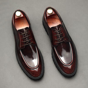 British Elevator Leather Lined New Monk <b>Shoes</b> Square Toe Business Formal Breathable Anti-Slip Lightweight <b>Shoes</b> for <b>Men</b> Lace-Up - Product Image 5